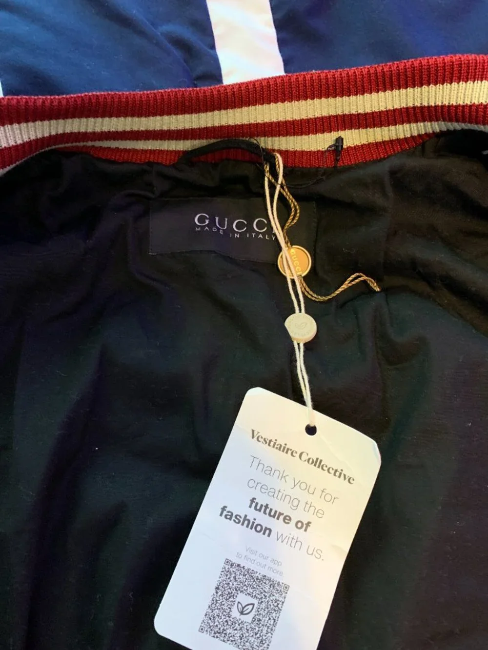 Gucci Varsity Signature studded jacket size 54.